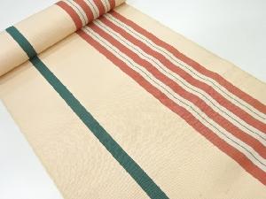 アンティーク　縞模様織出し八寸帯地反物